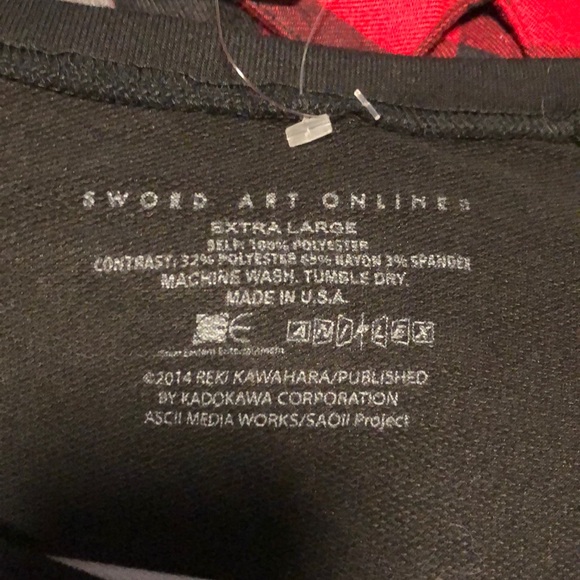 New sword art online anime kirito long sleeve top - Picture 3 of 5